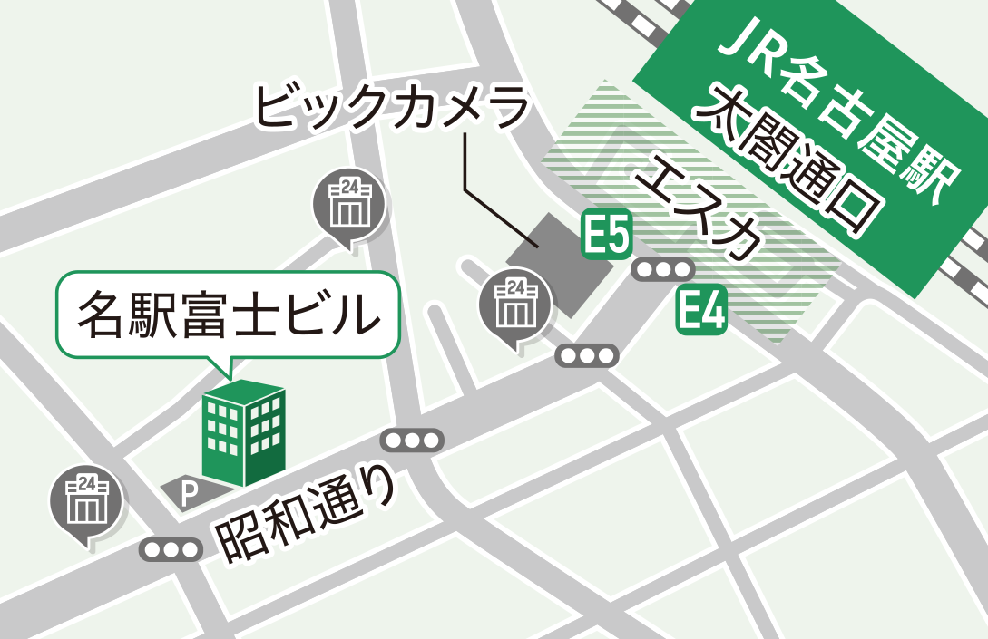 東京駅から当税理士法人への地図