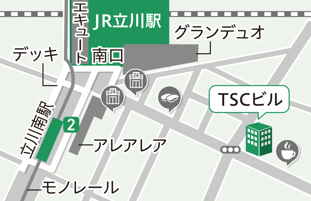東京駅から当税理士法人への地図