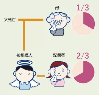 相続人が配偶者と父母の場合