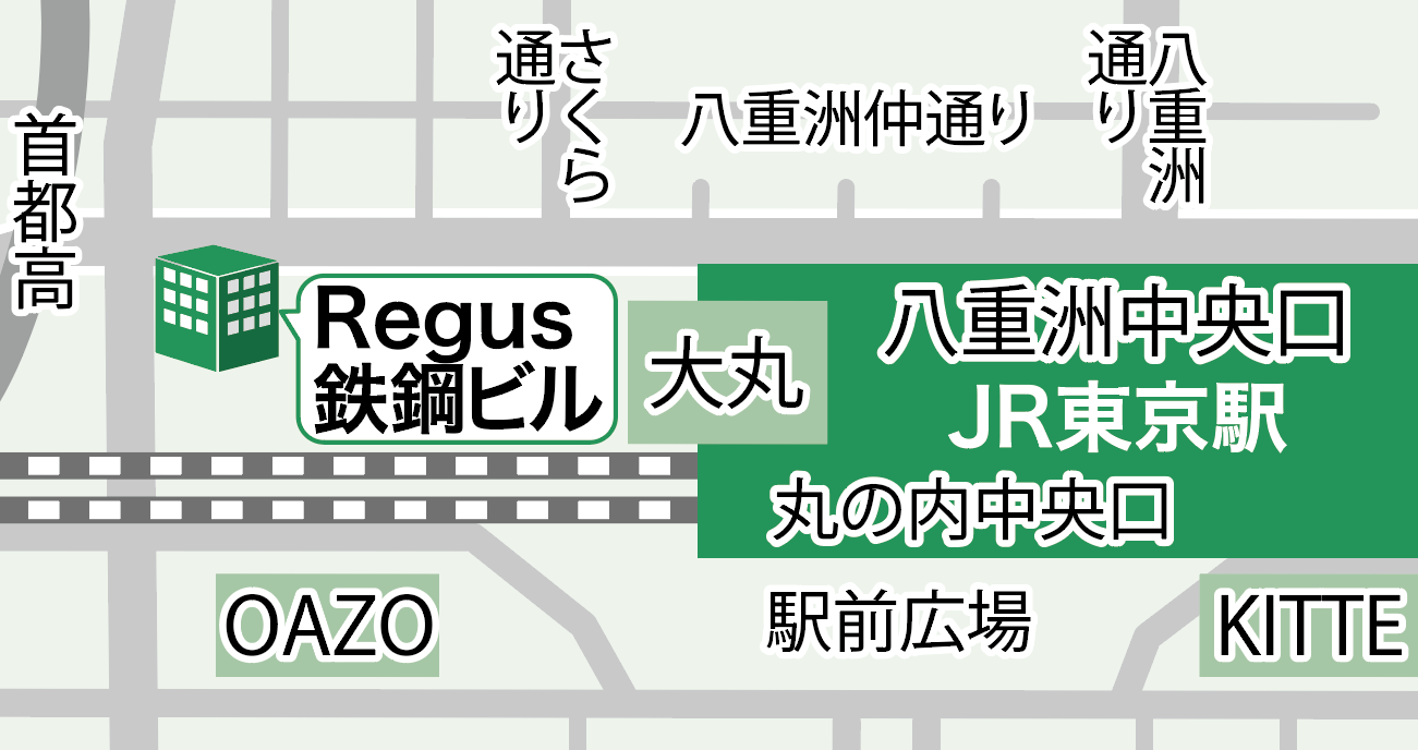 東京駅から当税理士法人への地図