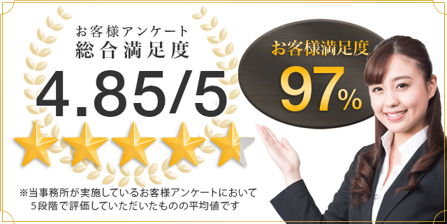 新横浜事務所のお客様満足度97％