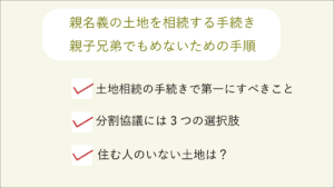 土地を相続する手続き