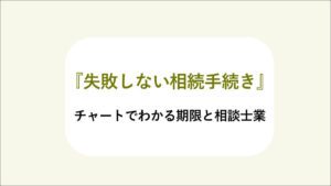 「失敗しない相続手続き」チャートでわかる期限と相談士業