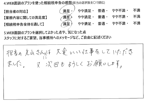 担当の光山さんには大変いいお仕事をしていただきました。又次回もよろしくお願いします。